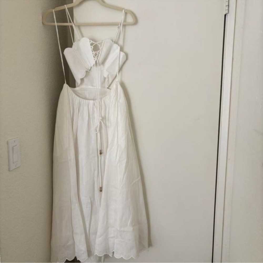 NWOT Zimmermann Jude Scallop Midi Dress - Picture 6 of 6
